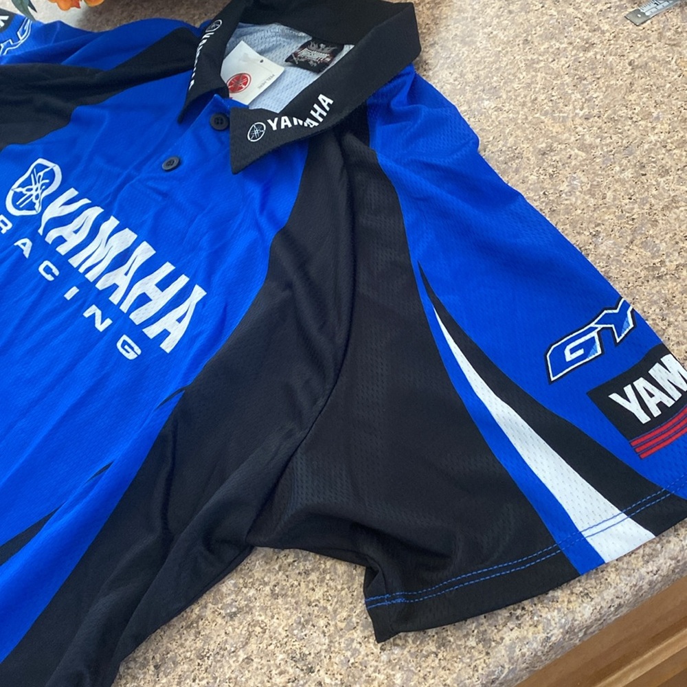 NWT Yamaha Racing Crew Short Sleeve Shirt XXL Blue Black Hot Shoppe Pit USA - Picture 11 of 17
